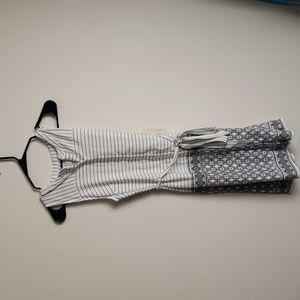 White and black dress